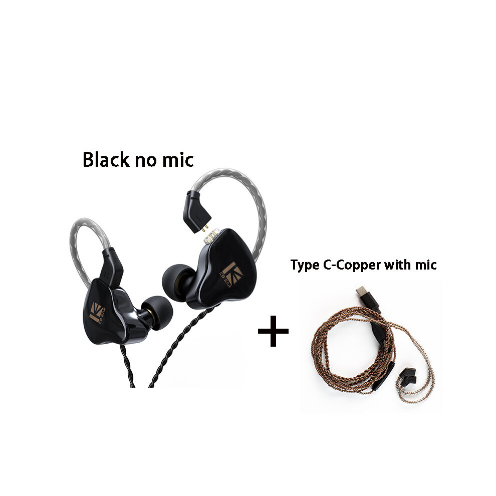 (a-Bla no mic-Copper) KBEAR KS1 Dual Magnetic Circuit Dynamic Wired Earphone Gaming Headphones In Ear Monitor Music Earbuds Headset kbear ks1 ks2 IEMs-image-OPC-PBYQGCH-NEW