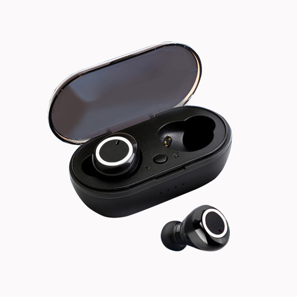(A- White) Tws 5.0 Bluetooth Earphones Fingerprint Touch Wireless Earbuds Hd Stereo Wireless Headphones Noise Cancelling Gaming Headset Black/White 4851205021903