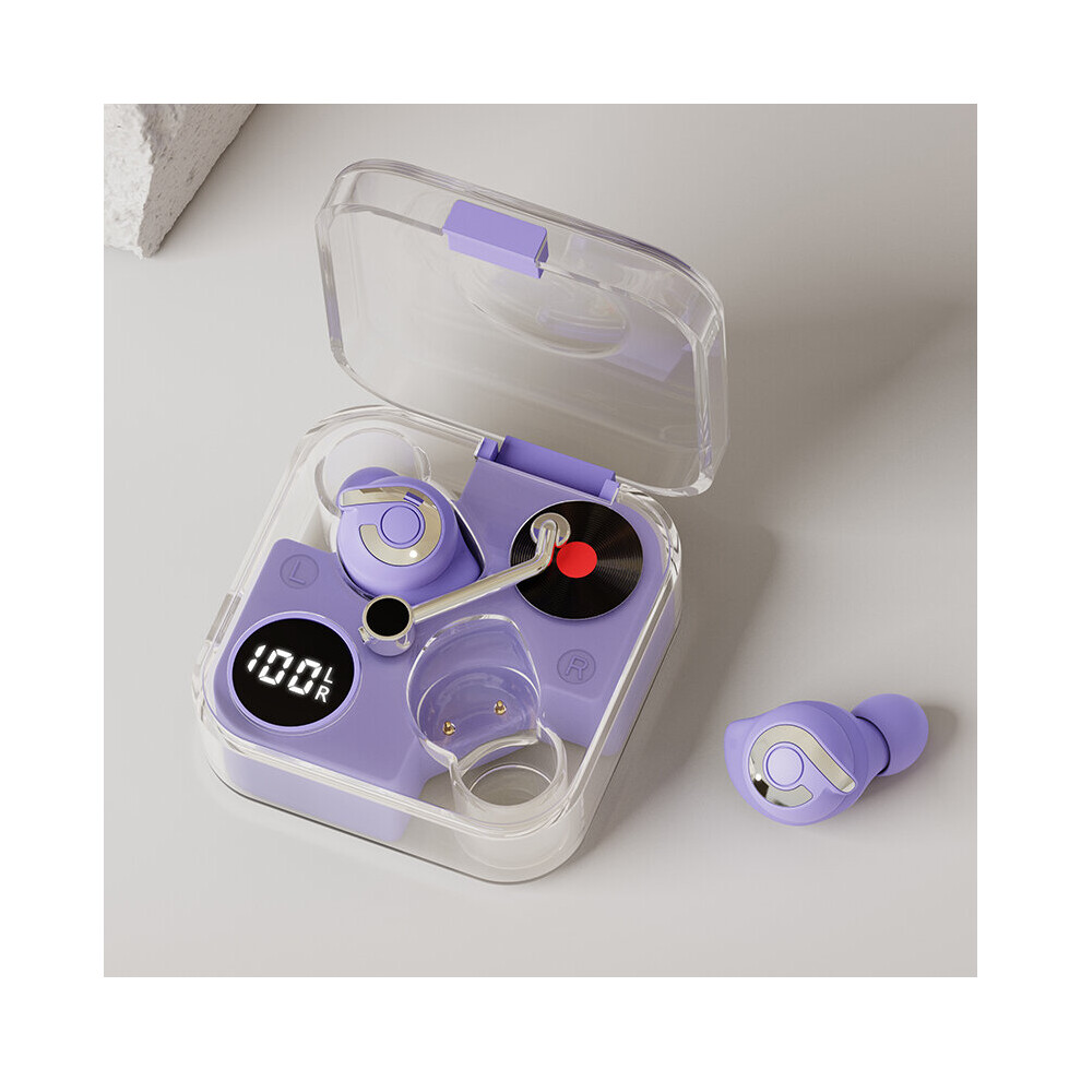 (a-purple) Wireless Headphones Stereo Full Transparent Game Headphone Bluetooth Earphone 5.1 Deep Bass Earbuds HiFi Mic Earplugs Motion-image-OPC-PBYQGGH-NEW