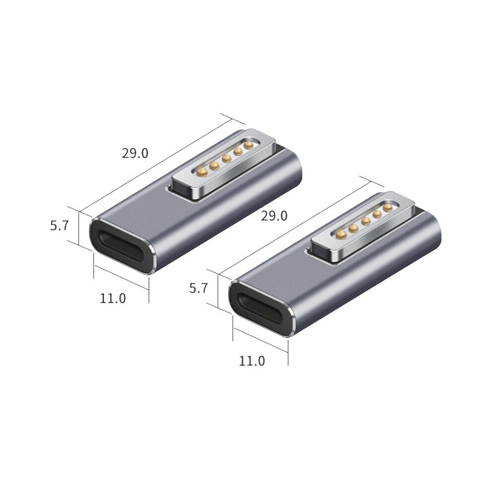 (A-) Type C Converter Power Adapter Aluminum Alloy Type C Female To Magsafe Pd Adapter With Indicator For Macbook Air/Pro 5A Beige/Light 4855672948510