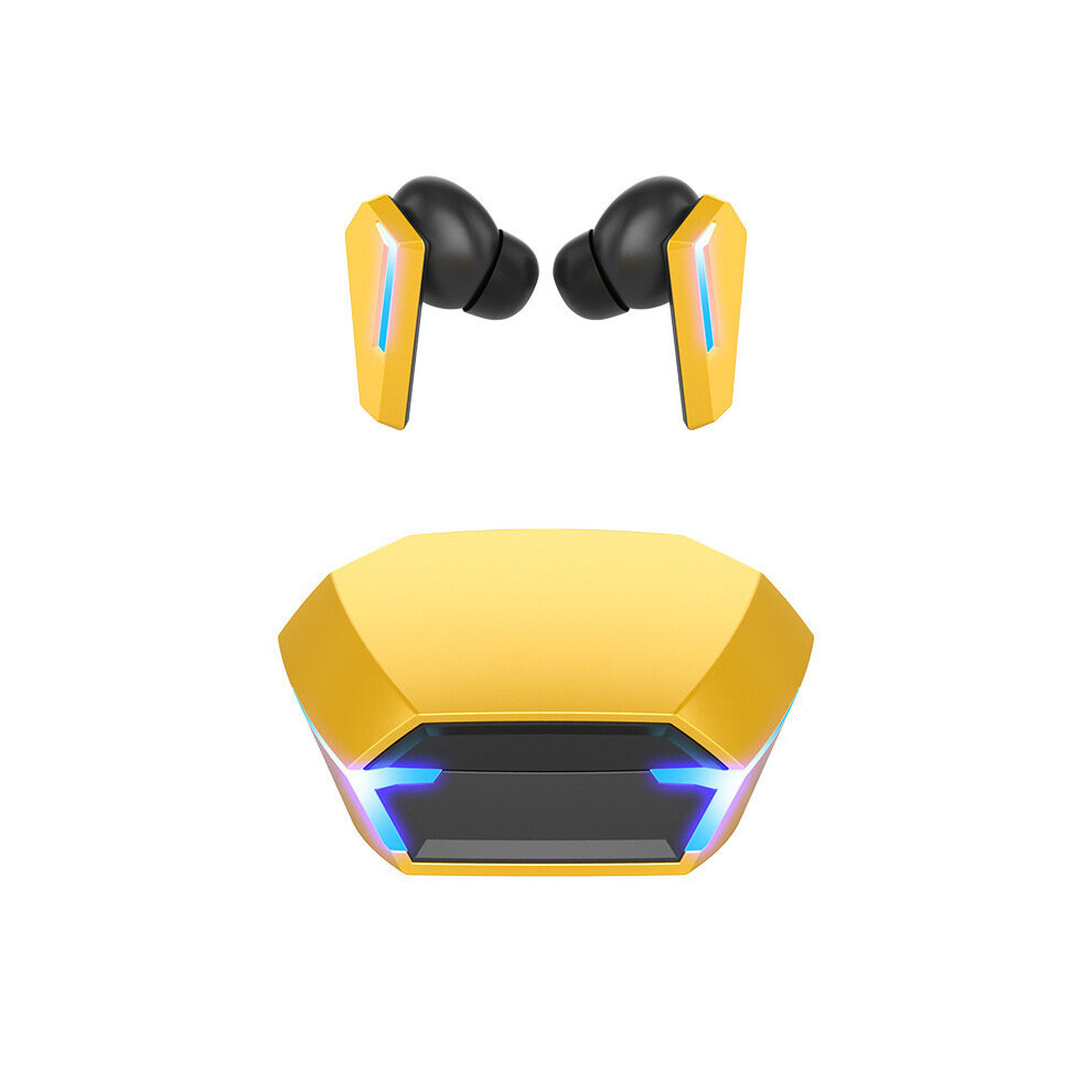(A-M10-) M10 Wireless Gaming Headset Low Latency Bluetooth Earphones Noise Cancelling Gamer Headphones With Microphone Tws Earbuds Fone Yellow 4851205047507
