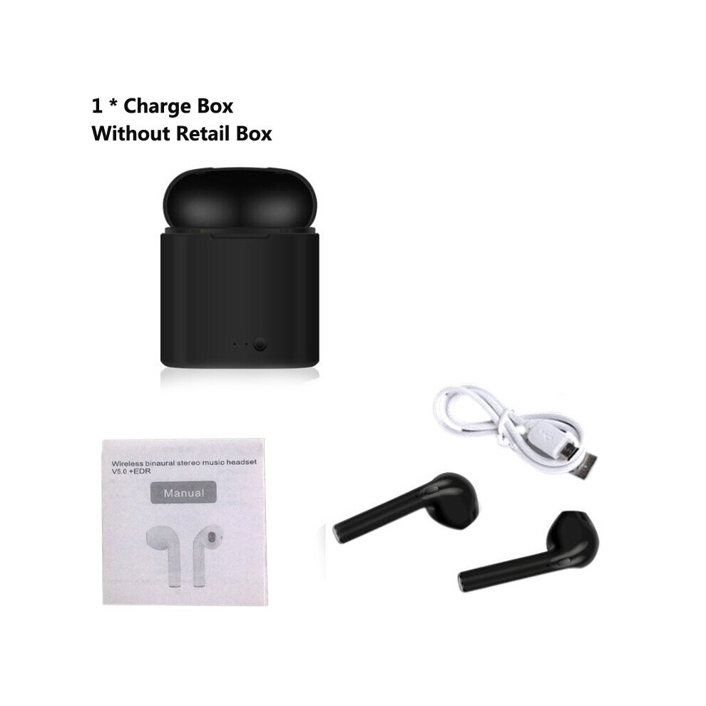 (A-Charge Box Set ) Afit I7s Tws Bluetooth Earphones Wireless Earbuds With Charging Box I7 Sport Handsfree In-Ear Cordless Headset For Xiaomi Pho Black 4851204987286