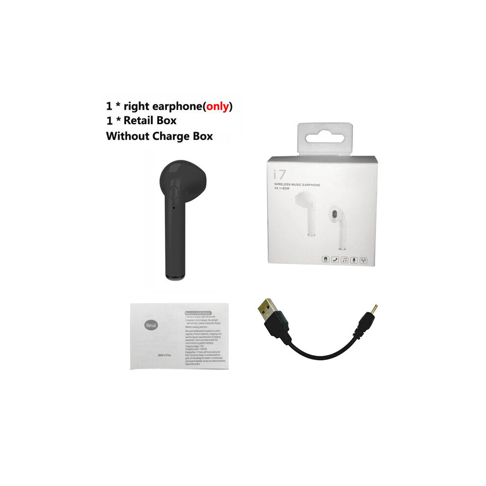 (A-I7 Single 1Box) Afit I7s Tws Bluetooth Earphones Wireless Earbuds With Charging Box I7 Sport Handsfree In-Ear Cordless Headset For Xiaomi Pho Black 4851204987385
