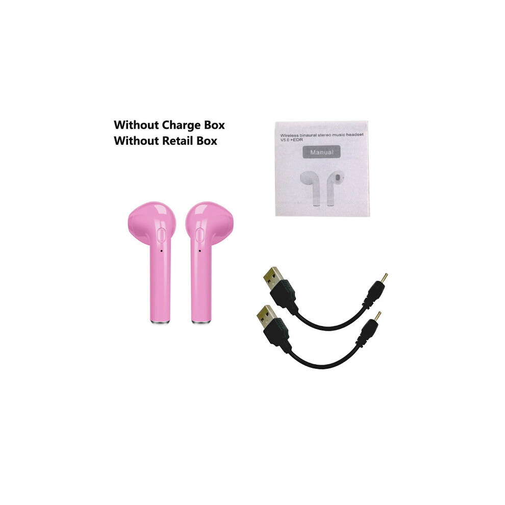 (A-I7 No Box Set Rose) Afit I7s Tws Bluetooth Earphones Wireless Earbuds With Charging Box I7 Sport Handsfree In-Ear Cordless Headset For Xiaomi Phone 4851204987361
