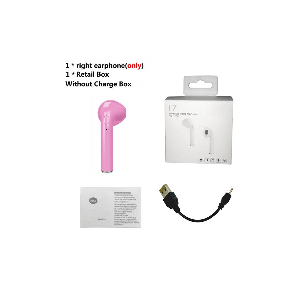 (A-I7 Single Rose 1 Box) Afit I7s Tws Bluetooth Earphones Wireless Earbuds With Charging Box I7 Sport Handsfree In-Ear Cordless Headset For Xiaomi Pho 4851204987415