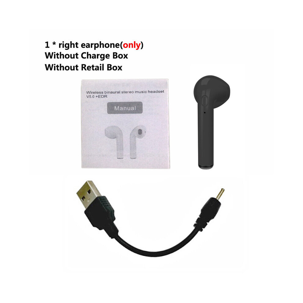 (A-1 I7 Not Box) Afit I7s Tws Bluetooth Earphones Wireless Earbuds With Charging Box I7 Sport Handsfree In-Ear Cordless Headset For Xiaomi Phone Black 4851204987217