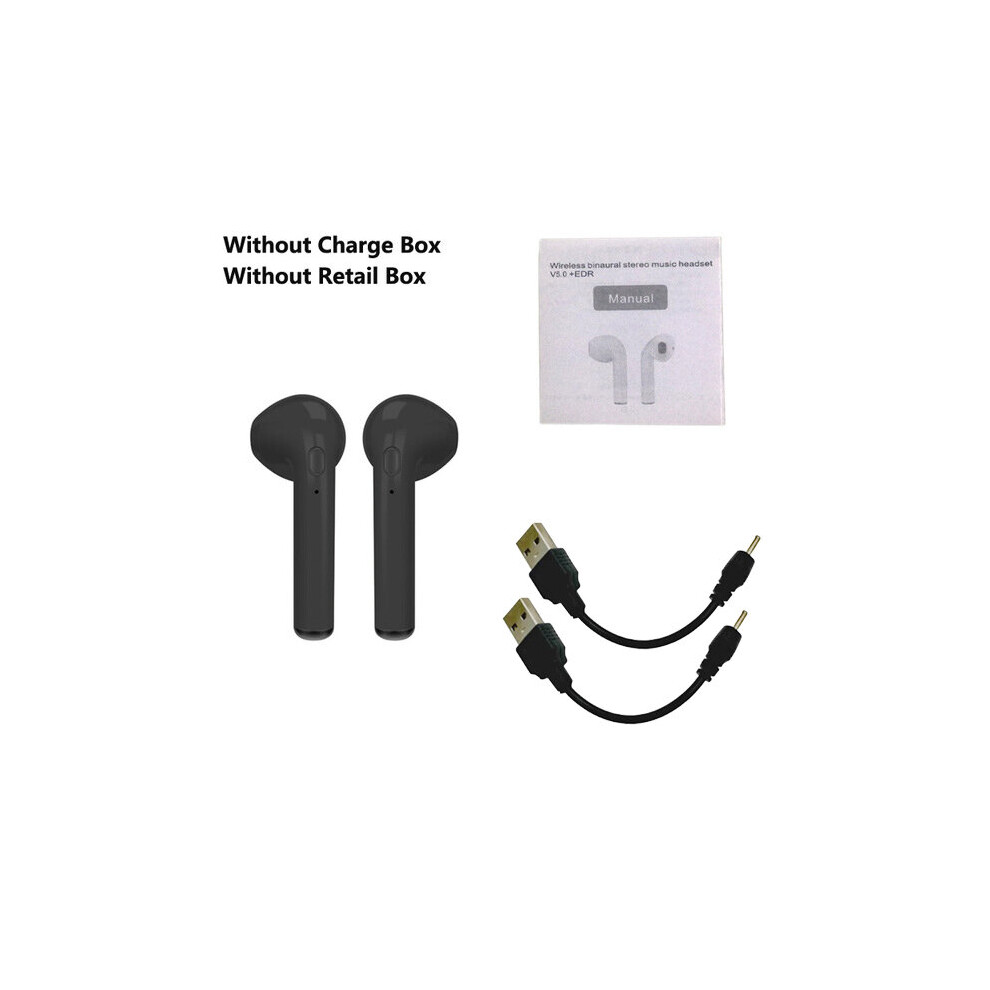 (A-I7 No Box Set ) Afit I7s Tws Bluetooth Earphones Wireless Earbuds With Charging Box I7 Sport Handsfree In-Ear Cordless Headset For Xiaomi Phon Black 4851204987330