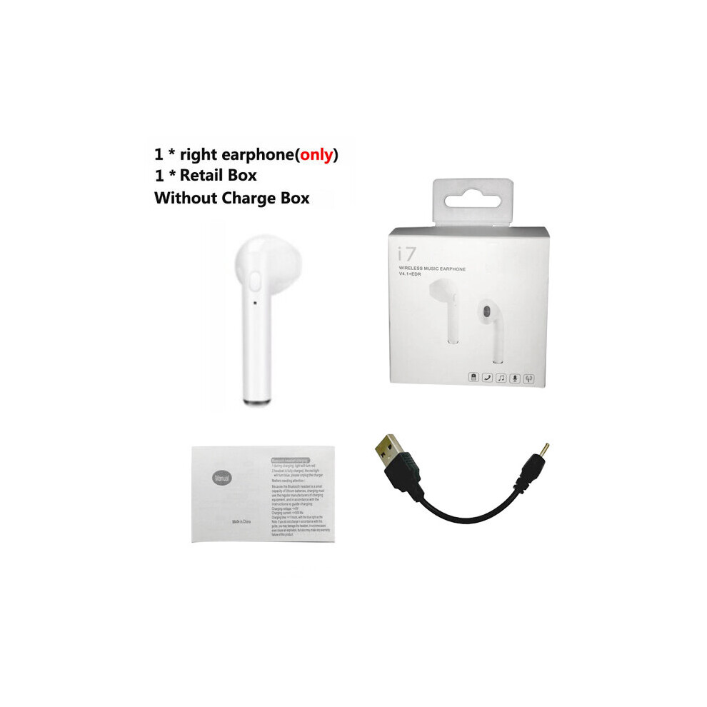 (A-I7 Single 1Box) Afit I7s Tws Bluetooth Earphones Wireless Earbuds With Charging Box I7 Sport Handsfree In-Ear Cordless Headset For Xiaomi Pho White 4851204987422