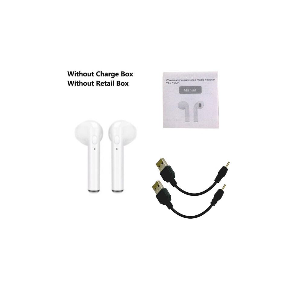 (A-I7 No Box Set ) Afit I7s Tws Bluetooth Earphones Wireless Earbuds With Charging Box I7 Sport Handsfree In-Ear Cordless Headset For Xiaomi Phon White 4851204987378
