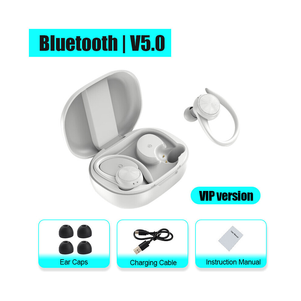 (A-High Version(White)) 2022 New Tws Bluetooth Wireless Headset Earhook Earbuds With Microphone Business Call Handsfree Sports Music Game Earphone White 4851205043639