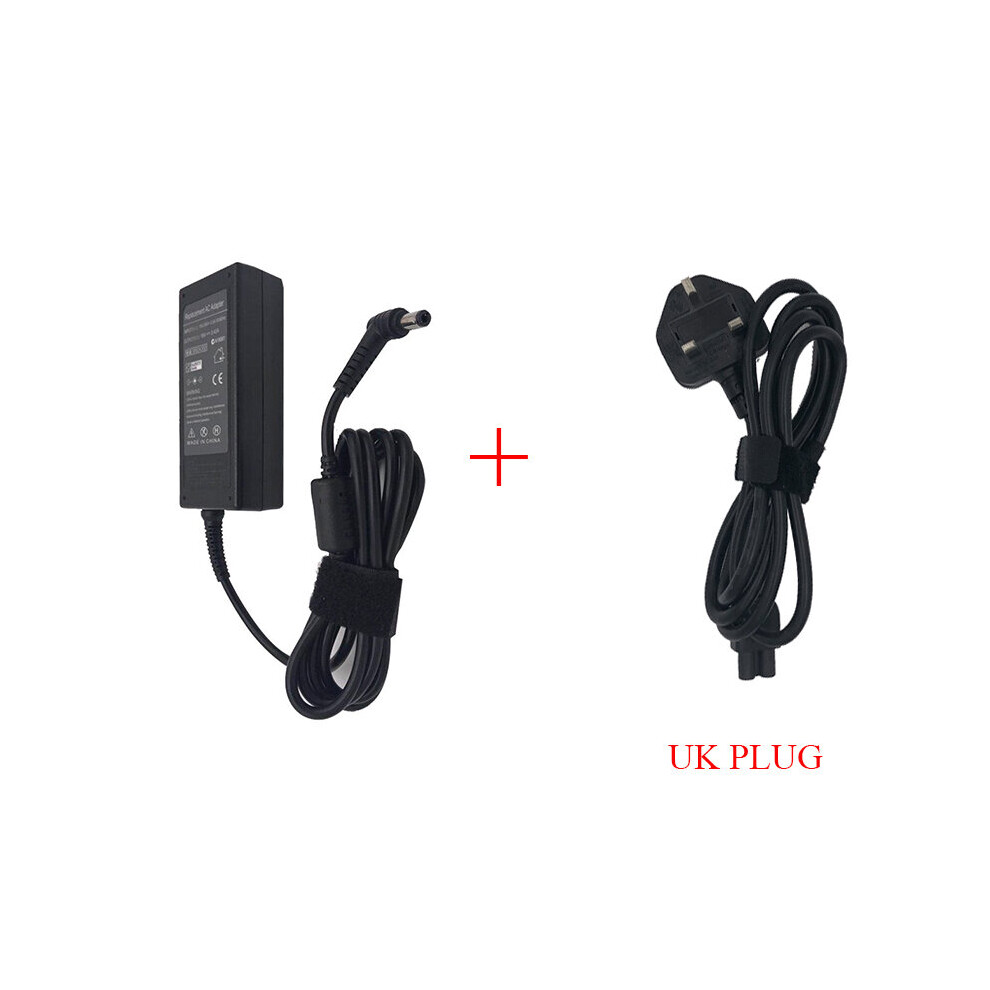 (A-With Uk Plug) 19V 3.42A 65W 5.5*2.5Mm Ac Laptop Charger Adapter For Asus X551 X550 X550c X550ca X555l X555la S300c S400ca S500ca Y481c V85 4855672978739