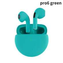 (a-green Headphones) Air Pro 6 TWS Wireless Headphones with Mic Fone Bluetooth Earphones Sport Earbuds Pro6 J6 Headset for Apple iPhone Xiaomi Huawei