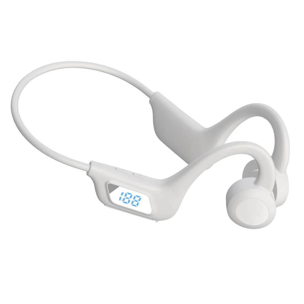 (A-Vg06white) Earphone Bluetooth 5.2 Wireless Headphones Bone Conducting Headset Audio Equipment Openear Outdoor Sports Stereo Earbud With Mic 4851205061800
