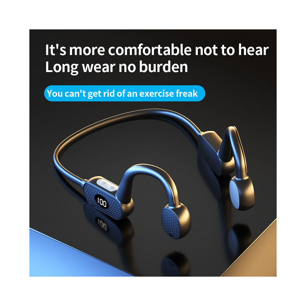 (A-Vg07black) Earphone Bluetooth 5.2 Wireless Headphones Bone Conducting Headset Audio Equipment Openear Outdoor Sports Stereo Earbud With Mic 4851205061817
