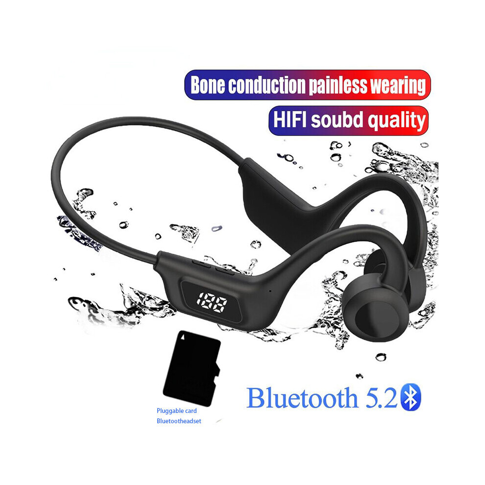 (A-Vg06black) Earphone Bluetooth 5.2 Wireless Headphones Bone Conducting Headset Audio Equipment Openear Outdoor Sports Stereo Earbud With Mic 4851205061794