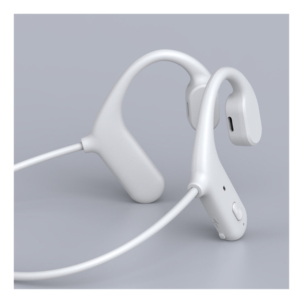 (A-) Ks20 Bone Conduction Earphones Wireless Bluetooth 5.0 Waterproof Sports Headphones Noise Reduction Magnetic Headsets With Mic White 4851205036938