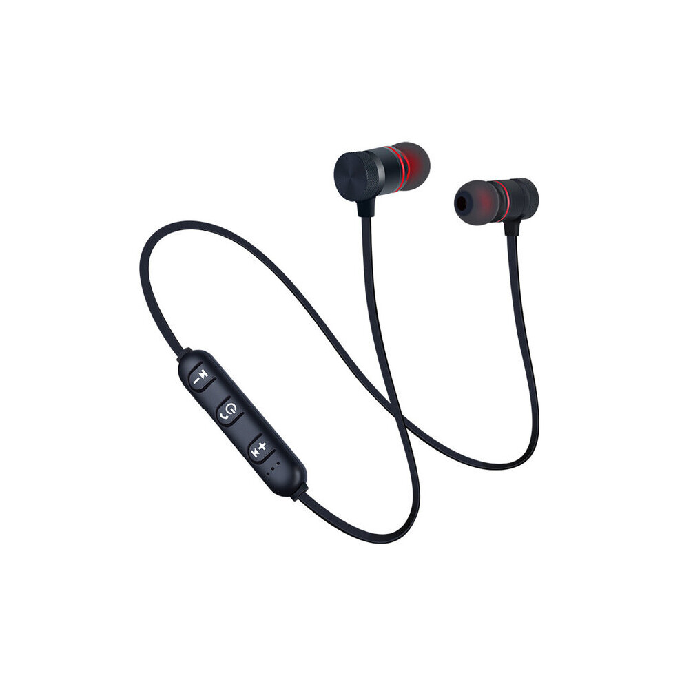 (A-) 5.0 Bluetooth Earphone Sports Neckband Magnetic Wireless Earphones Stereo Earbuds Music Headphones With Mic For Xiaomi Samsung Black 4851205050019