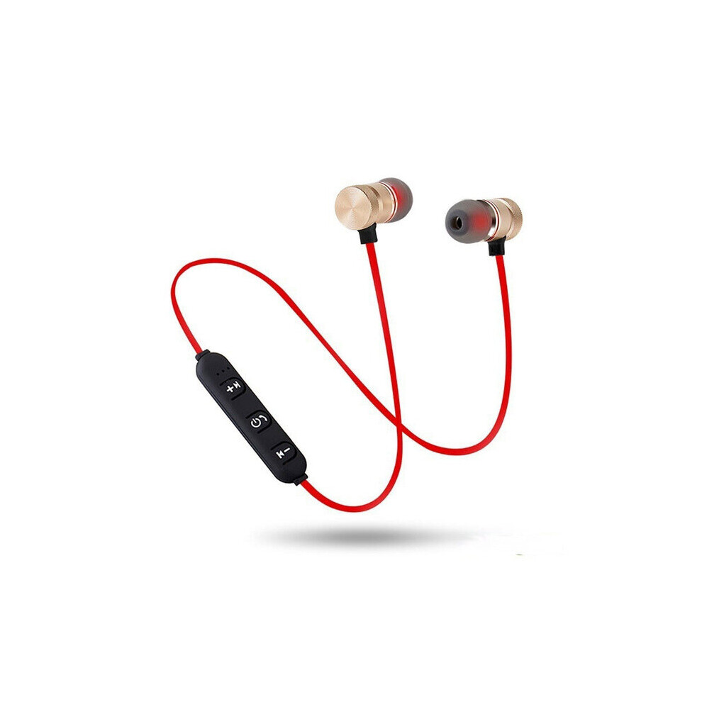 (A-) 5.0 Bluetooth Earphone Sports Neckband Magnetic Wireless Earphones Stereo Earbuds Music Headphones With Mic For Xiaomi Samsung Red 4851205050033