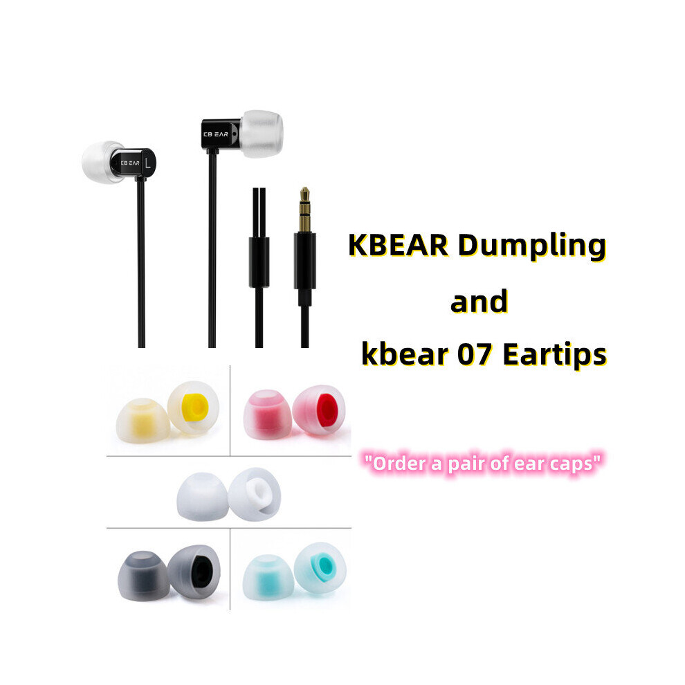 (A- No Mic) Kbear Dumpling 6Mm Composite Diaphragm Earphone Noise Cancellation 3.5Mm Jack Wired Inear Earbud Music Hd Calling Sport Headset Black 4851205024409
