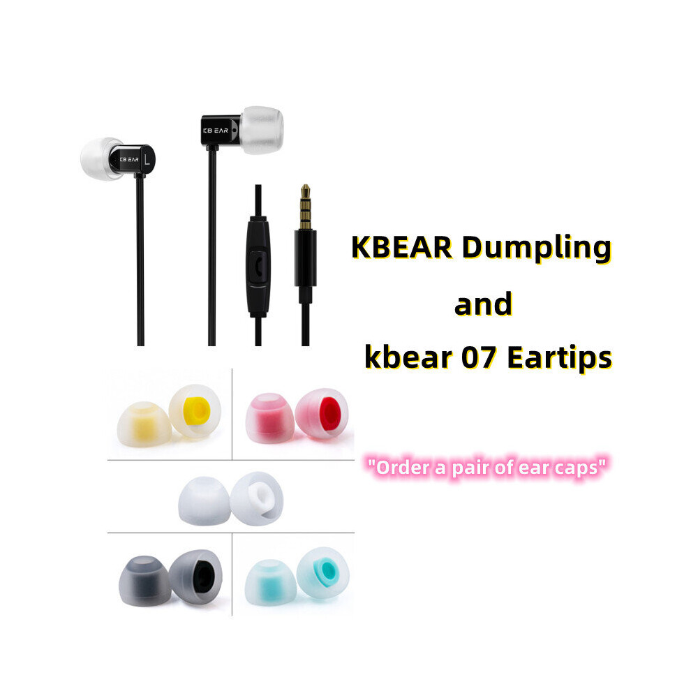 (A- With Mic) Kbear Dumpling 6Mm Composite Diaphragm Earphone Noise Cancellation 3.5Mm Jack Wired Inear Earbud Music Hd Calling Sport Headset Black 4851205024423