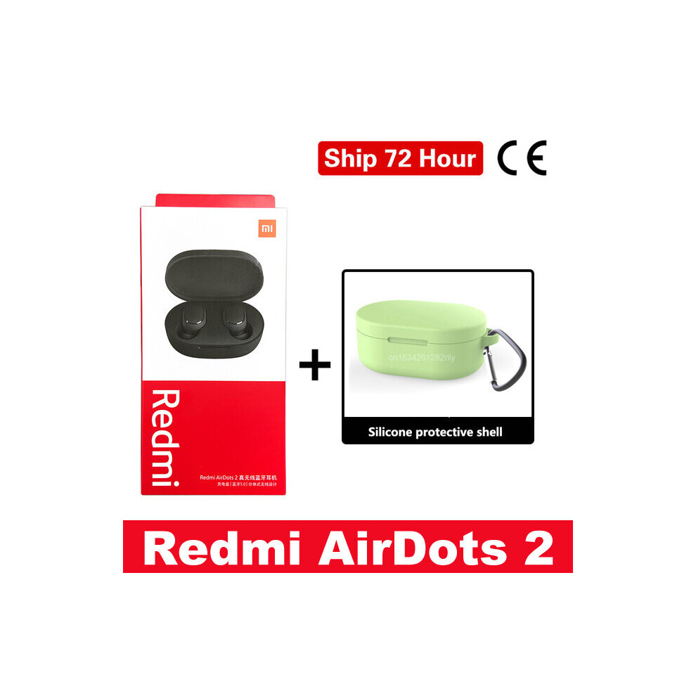 (A-Add Case) Origina Xiaomi Redmi Airdots 2 In Ear Bluetooth 5.0 Wireless Earphones With Mic Handsfree Earbuds Ai Control Airdots Pro 2S 2 Se Green 4851205006085