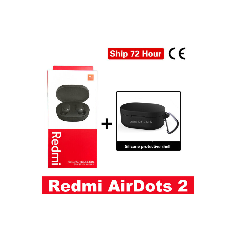(A-Add Case) Origina Xiaomi Redmi Airdots 2 In Ear Bluetooth 5.0 Wireless Earphones With Mic Handsfree Earbuds Ai Control Airdots Pro 2S 2 Se Black 4851205006030