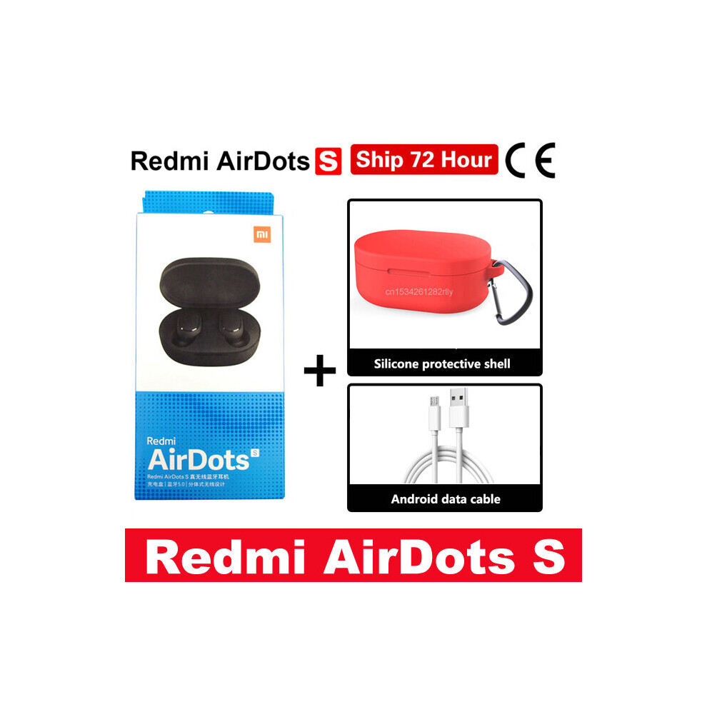 (A-Airdots S Cable ) Origina Xiaomi Mi Airdots 2 In Ear Bluetooth 5.0 Wireless Earphones With Mic Handsfree Earbuds Ai Control Airdots Pro 2S 2 Red 4851205006139