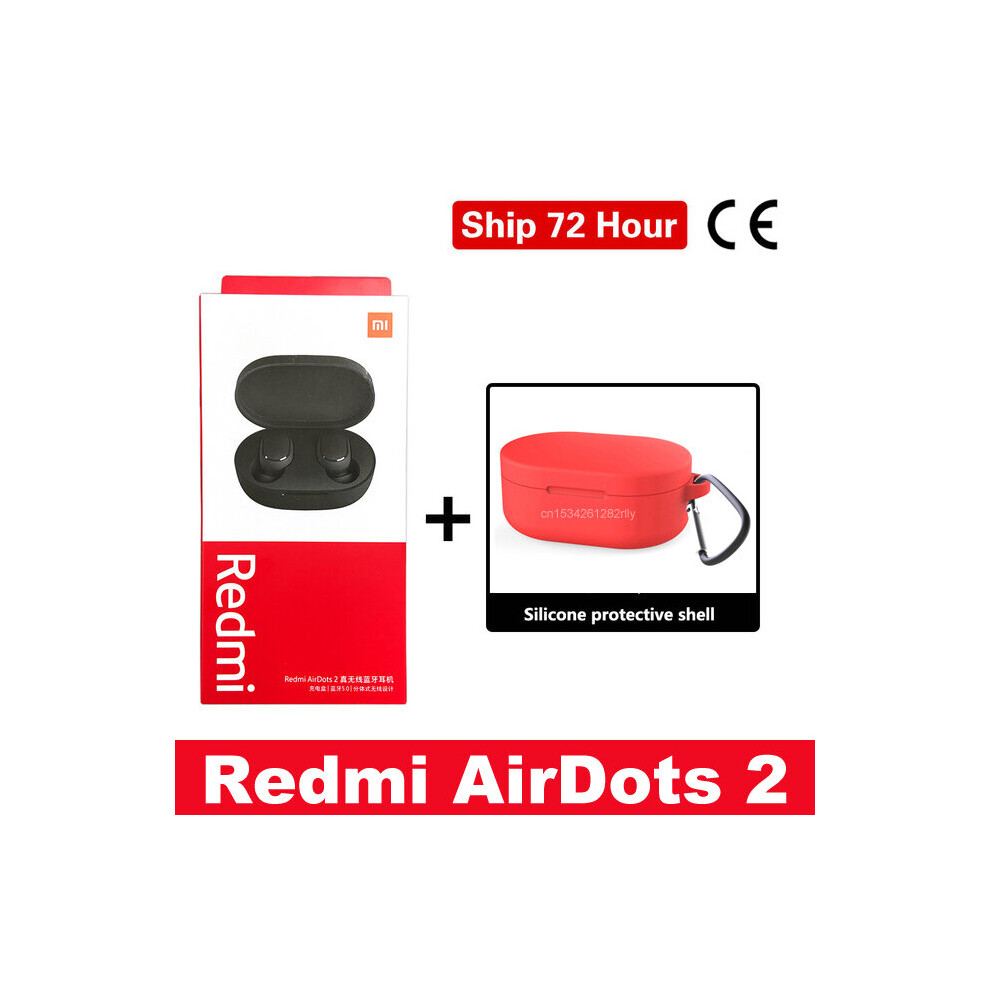 (A-Add Case) Origina Xiaomi Mi Airdots 2 In Ear Bluetooth 5.0 Wireless Earphones With Mic Handsfree Earbuds Ai Control Airdots Pro 2S 2 Se Red 4851205006092