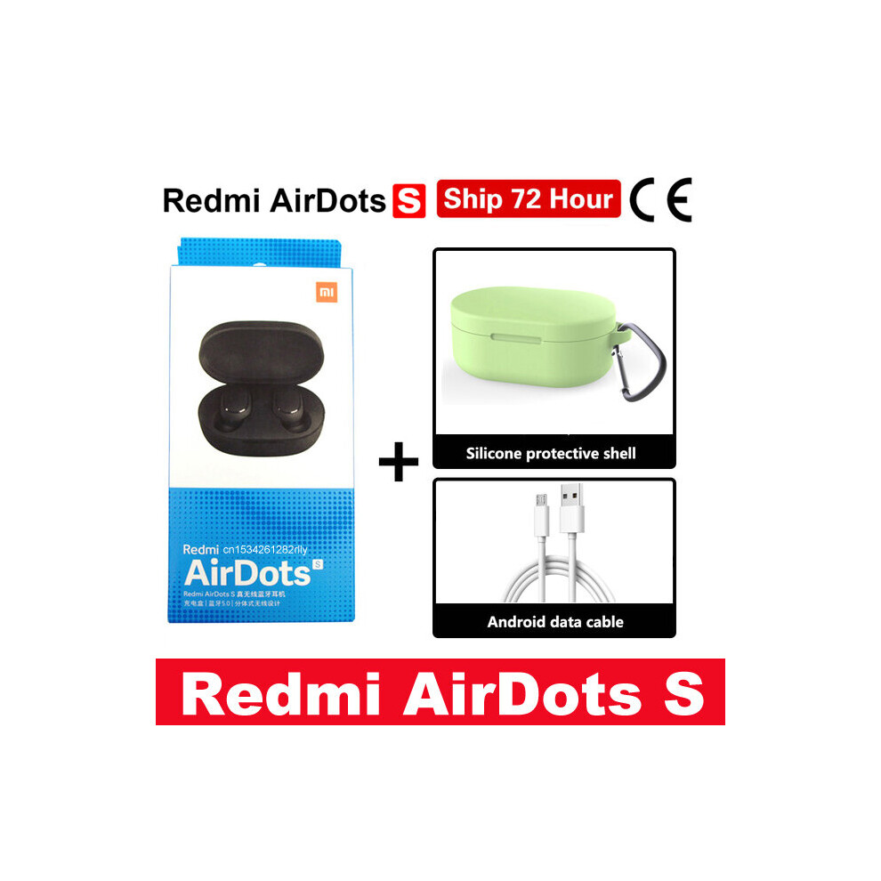 (A-Airdots S Case ) Origina Xiaomi Redmi Airdots 2 In Ear Bluetooth 5.0 Wireless Earphones With Mic Handsfree Earbuds Ai Control Airdots Pro 2S 2 Green 4851205006146
