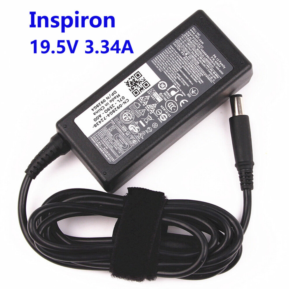 (A-) 19.5V 3.34A For Dell Inspiron 15 1545 3000 3531 3537 3541 3542 3543 5547 5548 7537 7547 7548 Laptop Adapter Charger Power Supply 4855672920004