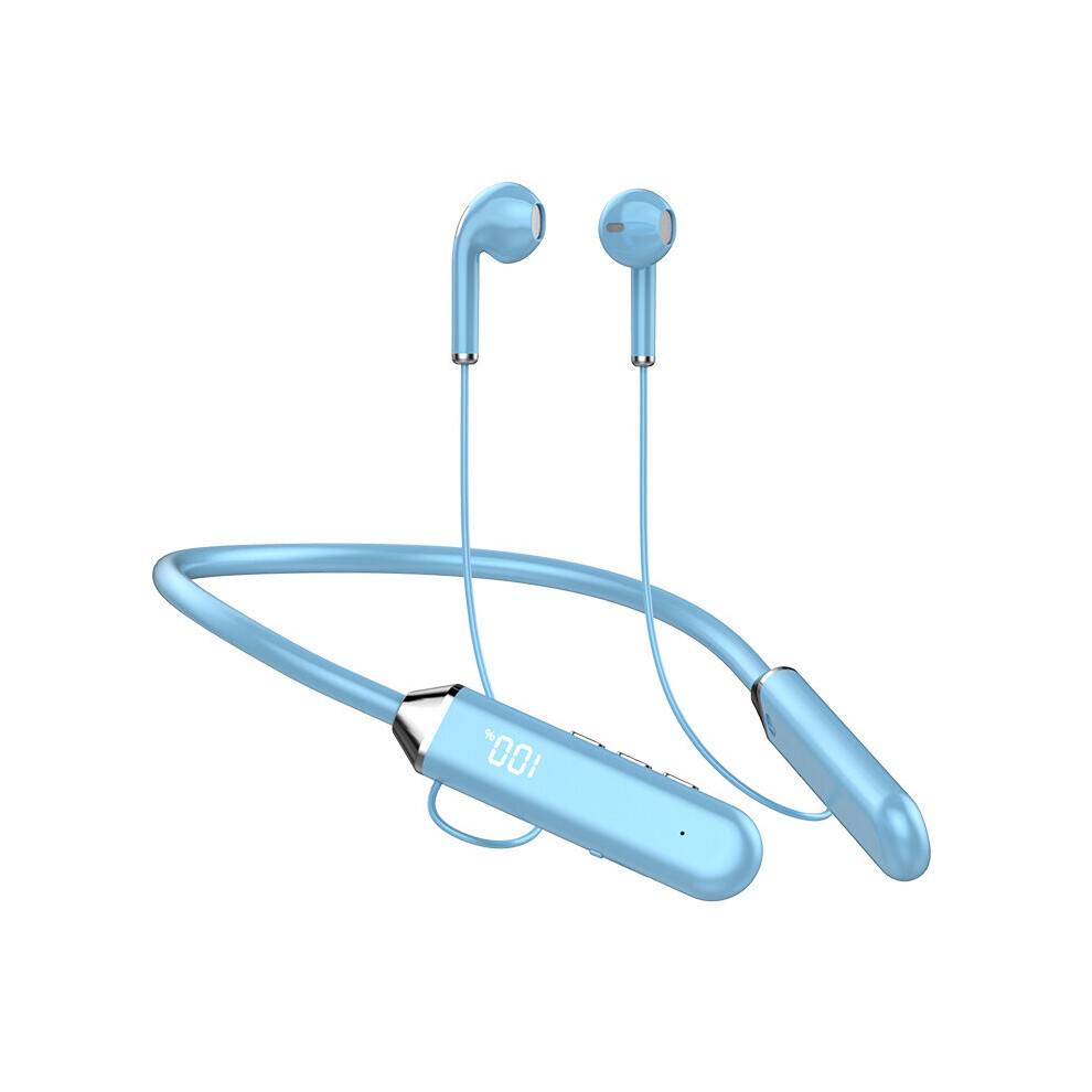 (A-) Olaf Tws Magnetic Wireless Headphones Neckband Tooth 5.2 Earphone Headset Sports Running Waterproof Earbud Wireless With Mic Blue 4851204870274
