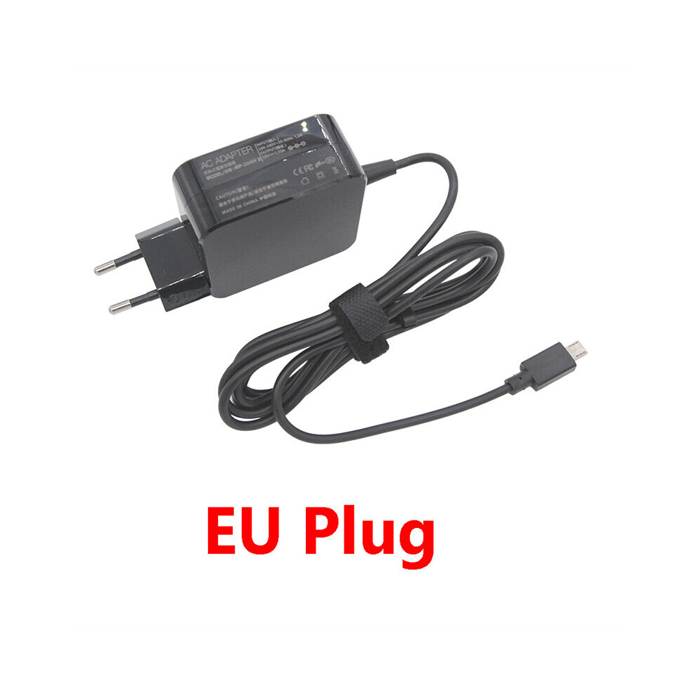 (A-Eu Plug) 19V 1.75A 33W Micro-Usb Ac Laptop Adapter Power Charger For Asus Eeebook X205t X205ta E202 E202sa E205sa Tp200s A3050 C201 4855672911286