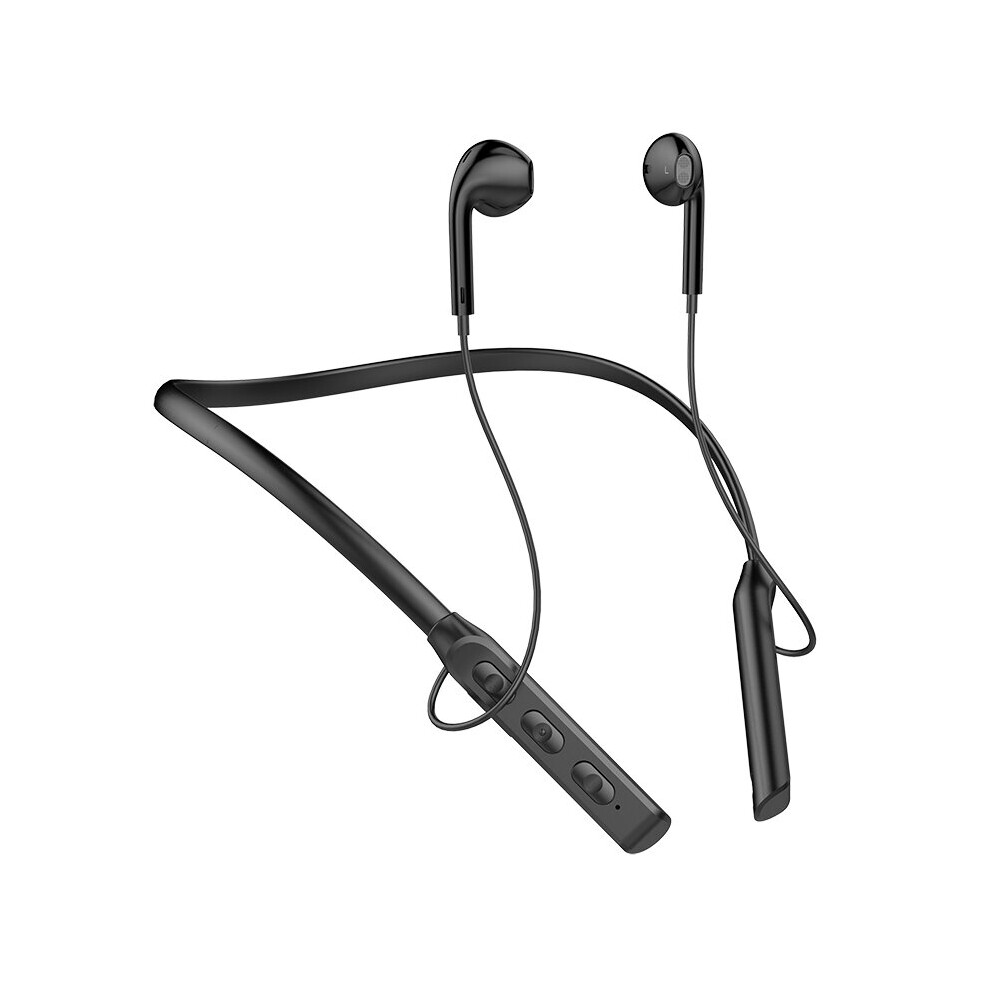 (A-) Neckband Earphone Bluetooth 5.2 Magnetic Adsorption Wireless Headphone Hanging Neck In-Ear Hifi Music Game Sports Earbud Black 4851205046074