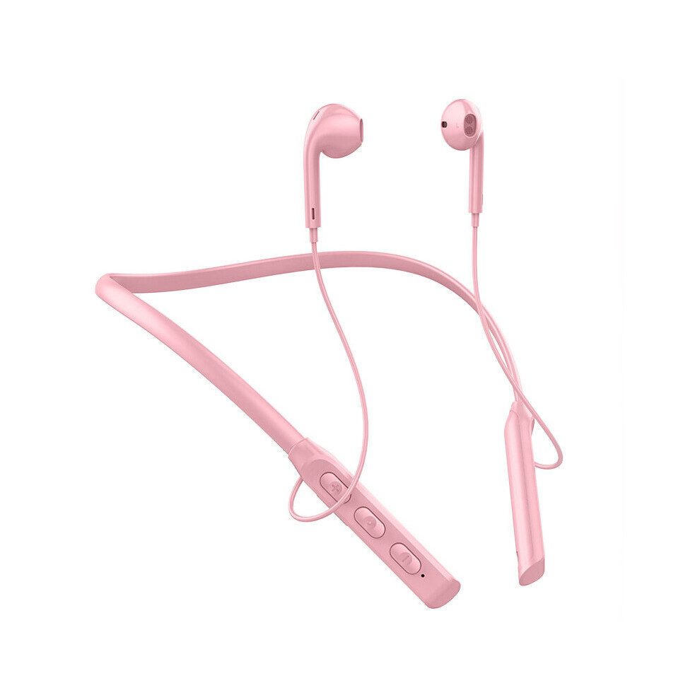 (A-) Neckband Earphone Bluetooth 5.2 Magnetic Adsorption Wireless Headphone Hanging Neck In-Ear Hifi Music Game Sports Earbud Pink 4851205046104
