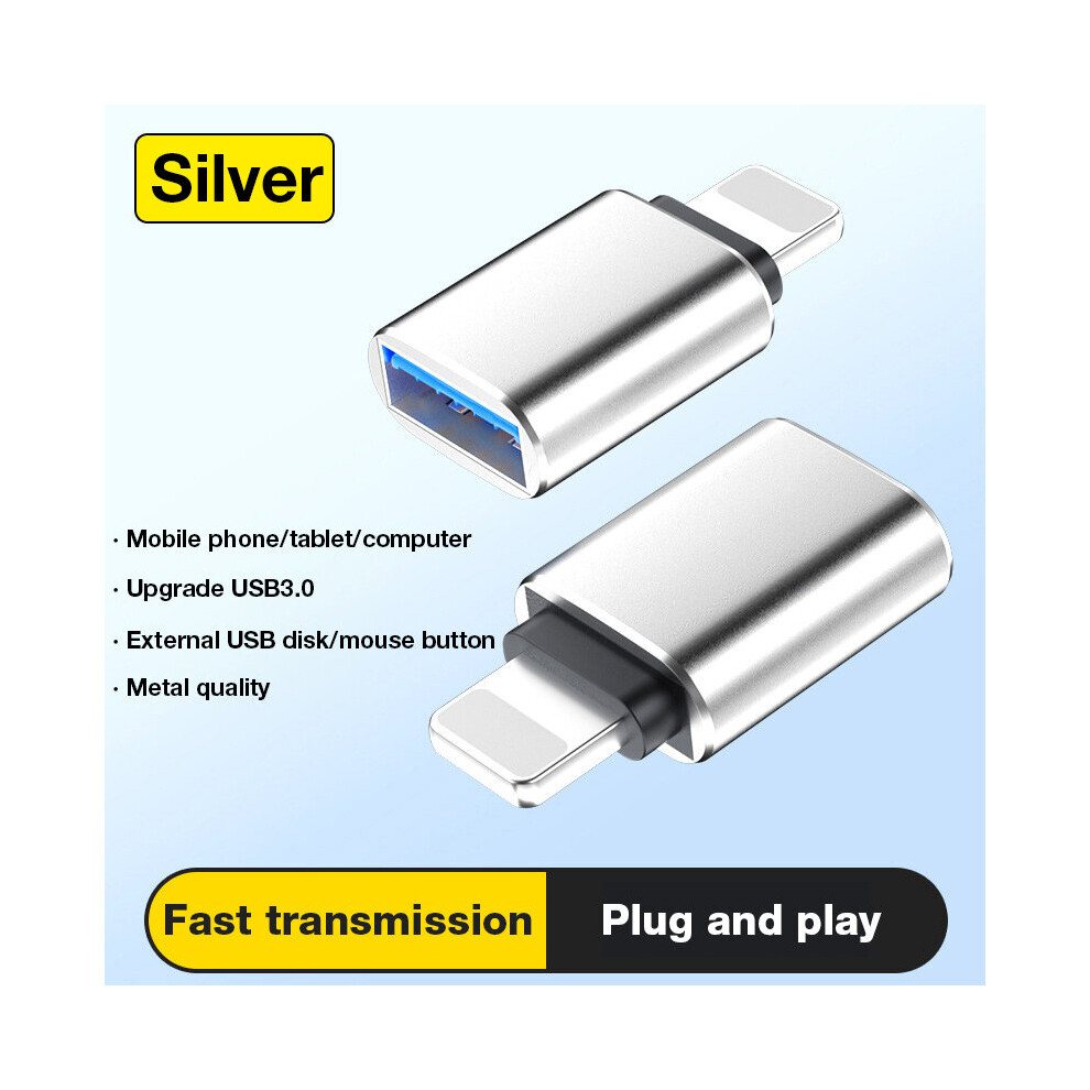 (A-) For Samsung Xiaomi Otg Adapter Type C Female To Usb Male Converter For Samsung Xiaomi Huawei Iphone Usb3.0 Usb Otg To Type C Silver 4855672946219