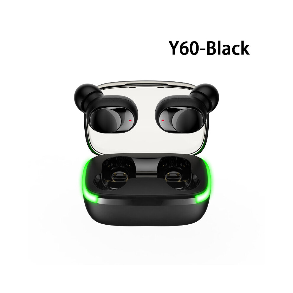 (A-Y60 ) Y60 Fone Bluetooth Earphones 5.1 Tws Wireless Headphones With Led Display Stereo Headset Touch Control Earbuds Noise Reduction Black 4851204940281