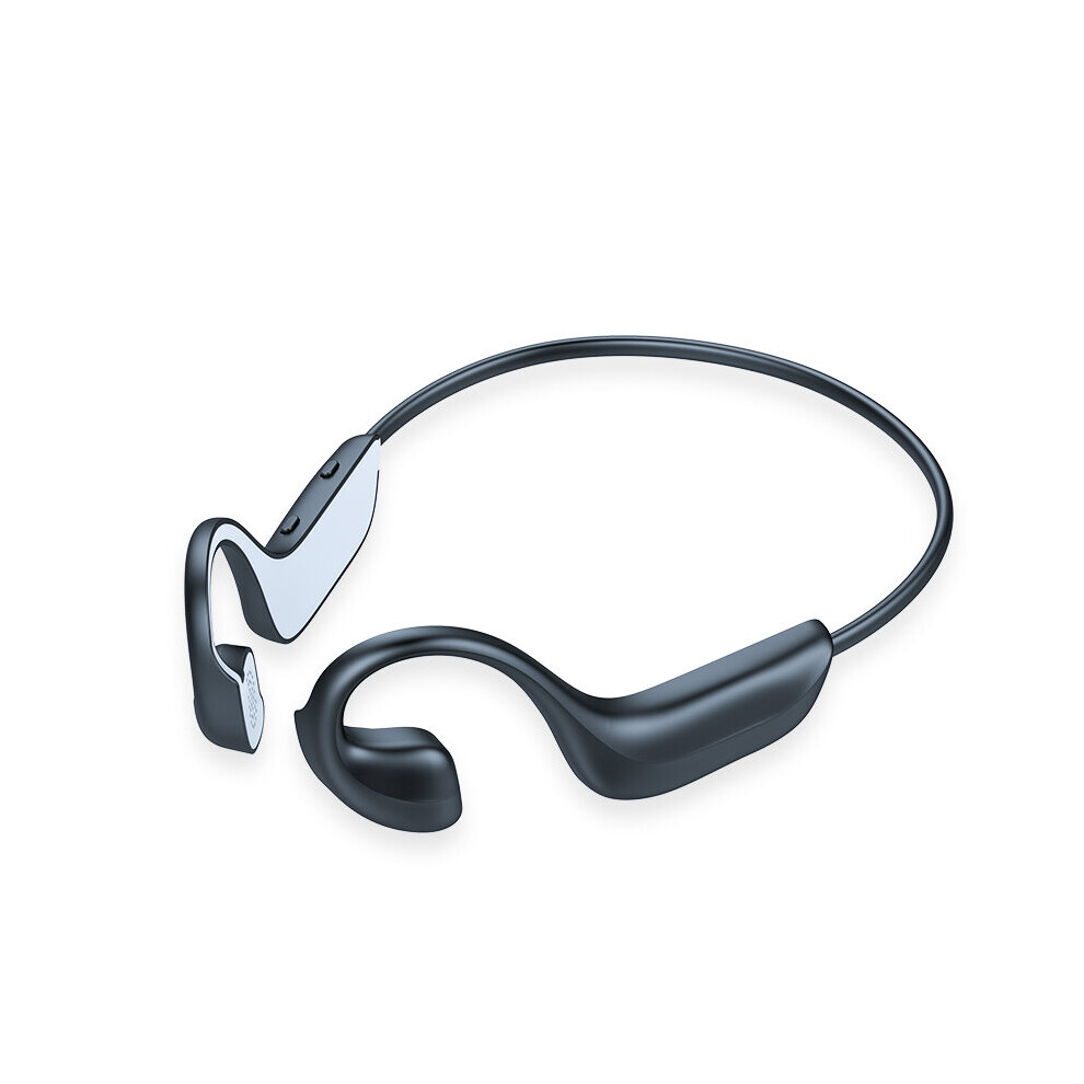 (A-) G100 Bone Conduction Earphone Wireless Bluetooth Headphones Outdoor Stereo Earbuds Sports Waterproof Headset With Microphone Gray 4851205029480