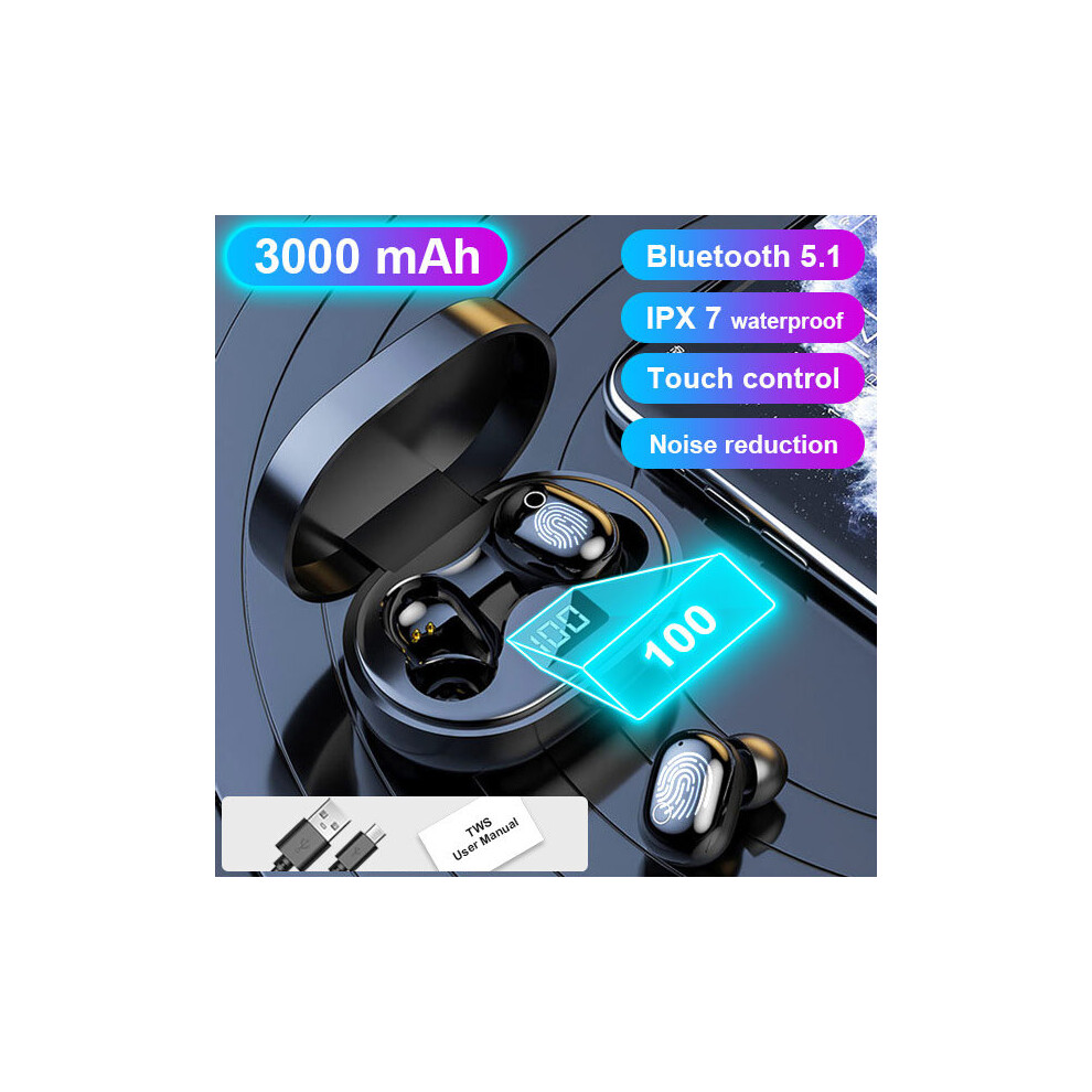 (A-C) Tws Bluetooth 5.1 Earphones 3500Mah Charging Box Wireless Headphone 9D Stereo Sports Waterproof Earbuds Headsets With Microphone 4851204866413