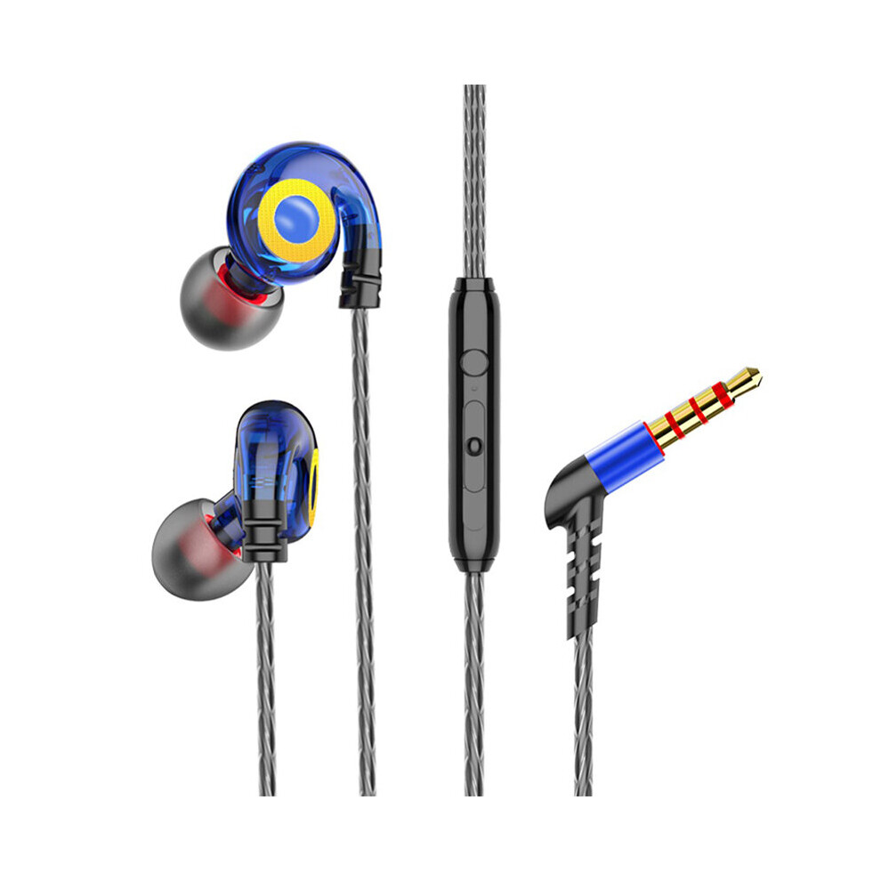 (A-) Disour Bass Earphones Wired Headset Gamer For Iphone Samsung In Ear Stereo 3.5Mm Noise Canceling Heavy Subwoofer Earbud With Mic Blue 4853106764965