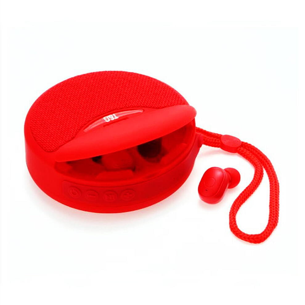 (A-) Wireless Subwoofer Outdoor 5.0 Portable Multi-Function In-Ear Earphone Soundbar Headset Speaker 2 In 1 Tg808 Red 4854472206486