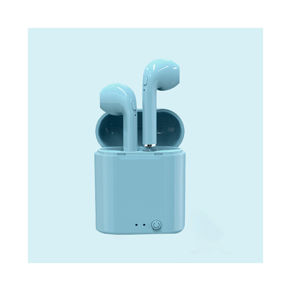 (A-I7s Min ) I7s Mini Tws Tooth Earphone Wireless Headphones Earbuds Blutooth Handfree Headsets With Charging Box For Xiaomi Huawei Phone Blue 4851204914657