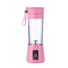 (a-Pink) 380ml 6 Blades Mini Portable Blender Juicer Mixer Electric USB Rechargeable Fruit Smoothie Maker Blender Machine Juice Shake Cup