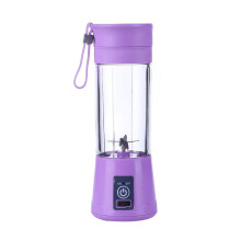 (a-Purple) 380ml 6 Blades Mini Portable Blender Juicer Mixer Electric USB Rechargeable Fruit Smoothie Maker Blender Machine Juice Shake Cup