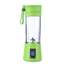 (a-Green) 380ml 6 Blades Mini Portable Blender Juicer Mixer Electric USB Rechargeable Fruit Smoothie Maker Blender Machine Juice Shake Cup