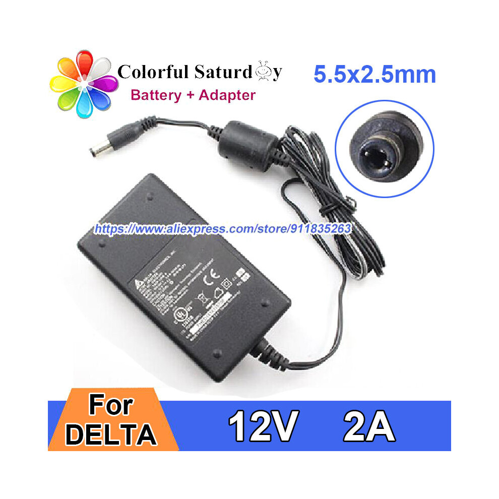 (A-Au Plug) Delta Eadp-12Hb A Power Adapter 12V 2A 24W Laptop Charger Power Supply 5.5X2.5mm 4855672968402