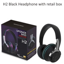 (a-H2-Black BOX) Bluetooth Headphones & Headset Wireless 5.0 Bass Helmet Earphone Fold Gaming Earbud with Mic TF Card MP3 for Computer TV Music 1