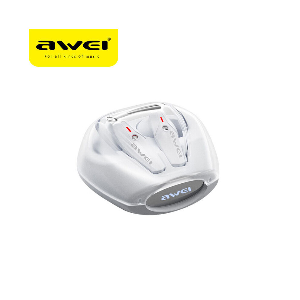 (A-) Awei T25 Wireless Earphones Tws Bluetooth 5.3 Sport Earbuds With Mic In-Ear Headset Dns Noise Reduction Fone Bluetooth Wholesale White 4851204996417