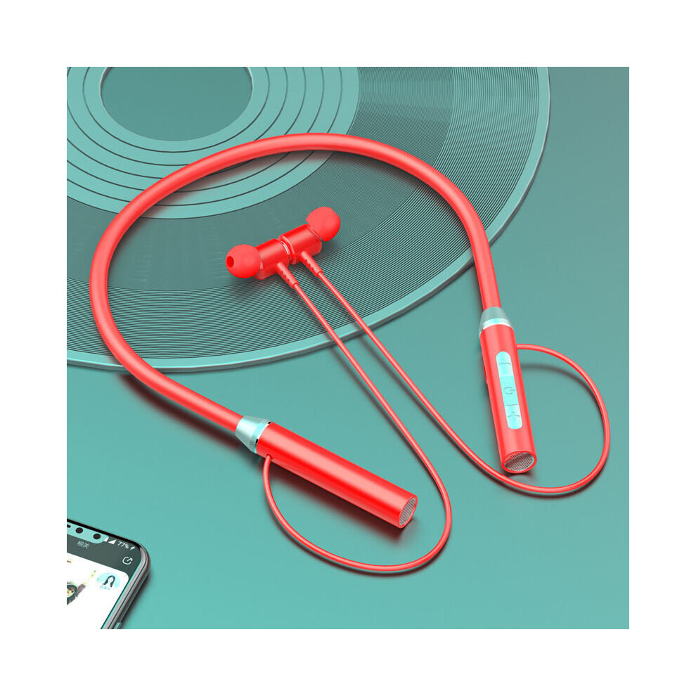 Photos - Headphones  OLAF Wireless Earphones Bluetooth 5.3 Neckband  Gaming Power Display HIFI Headset TWS Earbuds With Mic(a-Red G01)
