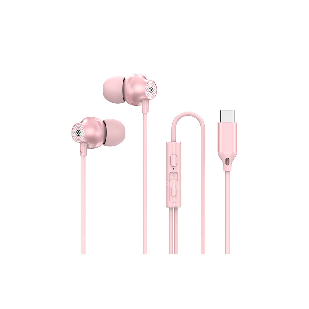 (A- Type C) Olaf Wired Earphones Type C/3.5Mm In-Ear Headphone With Mic Handsfree Earbuds Sport Running Headset For Huawei Xiaomi Universal Pink 4851204982953