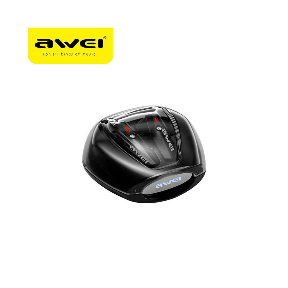 (A-) Awei T25 Wireless Earphones Tws Bluetooth 5.3 Sport Earbuds With Mic In-Ear Headset Dns Noise Reduction Fone Bluetooth Wholesale Black 4851204996370